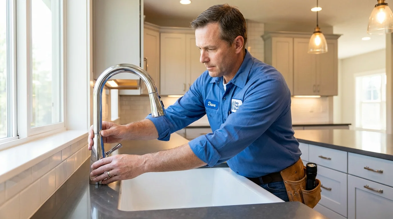 Kitchen faucet installation by Johns Plumbing LLC in Oakridge